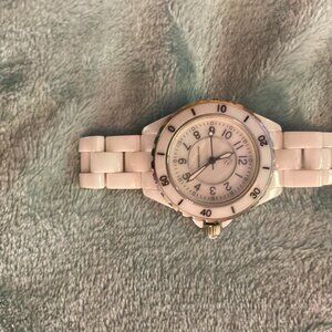 Isaac Mizrahi Ceramic Watch - White and Silver - Like Brand New